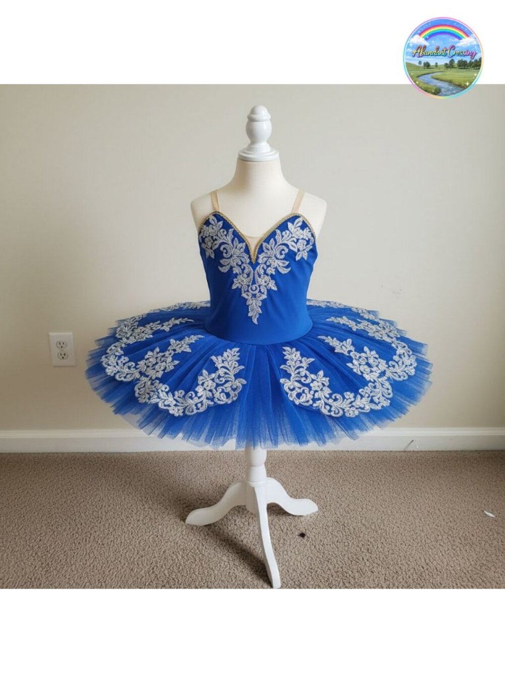 Girls Lace Sequin Tutu Ballet Dance Leotard Skirted Costume
